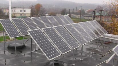 Rooftop solar power plant