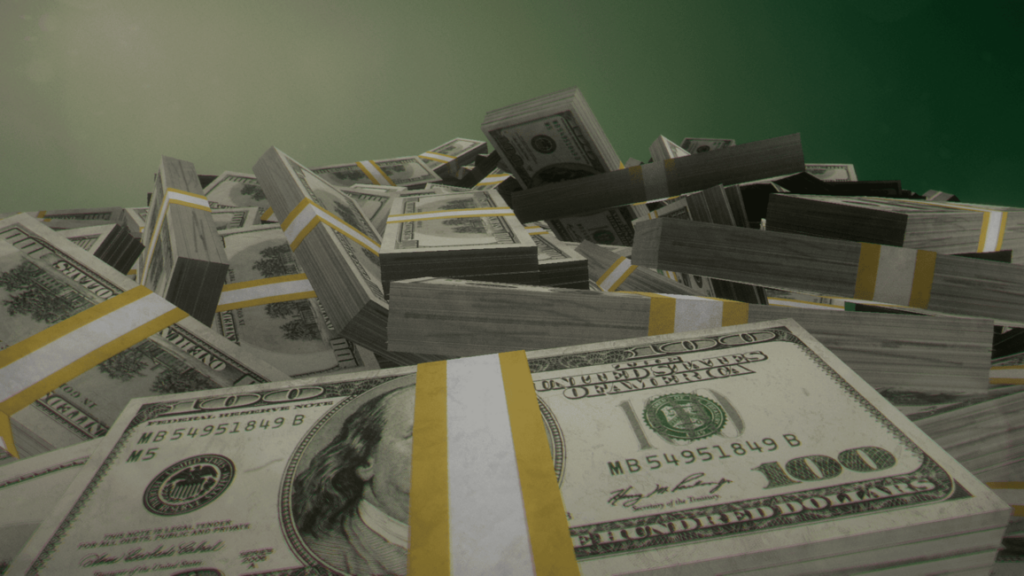 Over �1000000 dollars in USD �100 bill stacks 1 1